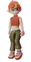 3d personagem mimado menina png