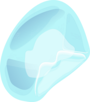 cristal. quartz de guérison transparent curatif. gemme lumineuse claire dégradé bleu. Pierre magique png