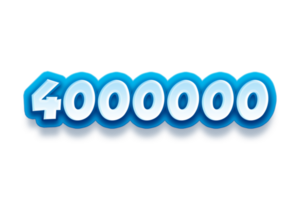 4000000 abonnees viering groet aantal met modren blauw ontwerp png