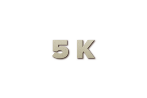 5 k subscribers celebration greeting Number with card board 2 design png