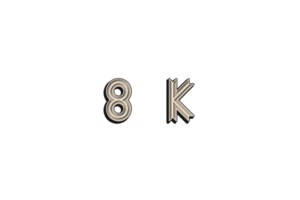 8 k subscribers celebration greeting Number with vintage design png