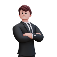 empresario de personajes 3d png