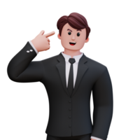 empresário de personagem 3d png