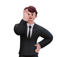 Geschäftsmann mit 3D-Charakter png
