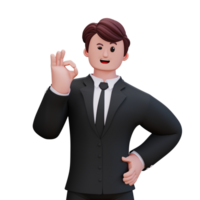 3D Character Businessman png