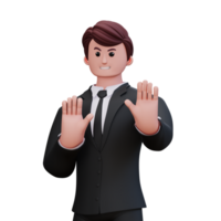 empresário de personagem 3d png