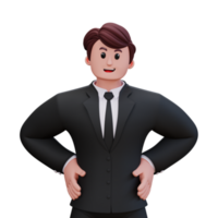 Geschäftsmann mit 3D-Charakter png
