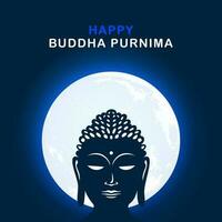Buddha Purnima Holiday Background. Vector Illustration. EPS10