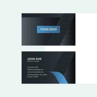 Abstract Business Card Template Design In Front And Back View. vector