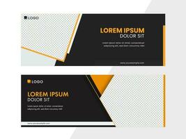 Advertising Banner Or Header Design With Copy Space In Black And White Color. vector