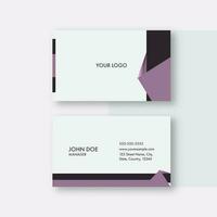 Modern Business Card Template Layout In Front And Back View. vector