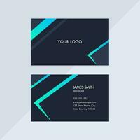 Modern Business Card Template Design In Front And Back View. vector