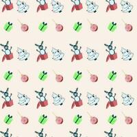 Seamless Christmas Theme Pattern Background. vector