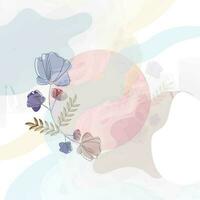 Abstract Floral Background With Copy Space. vector