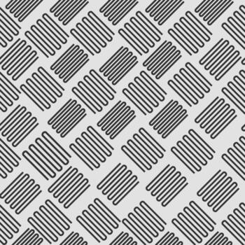 Endless Curved Lines Pattern Background In Black And Gray Color. vector