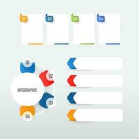 Business Infographic Template Design With Four Options And Copy Space. vector
