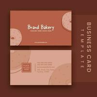 Bakery Business Card Template Layout In Front And Back View. vector