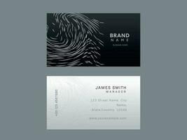 horizontal negocio tarjeta diseño en negro y blanco color. vector