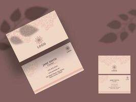 Set Of Elegant Business Or Visiting Card Design In Front And Back View. vector