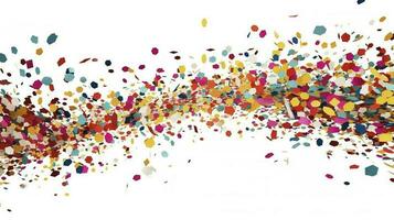 more confetti circles on white background, in the style of smooth and curved lines, kawaiipunk, flat backgrounds, framing, stockphoto, hellish background, generat ai photo