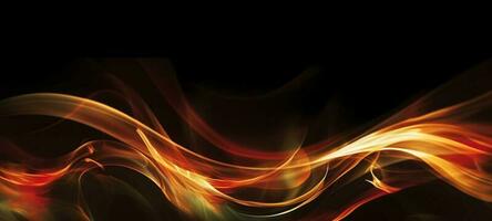 Abstract background with bright glowing fire lines, generate ai photo