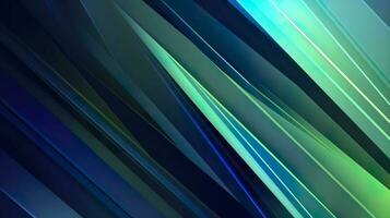 an abstract blue and green line, striped background, in the style of angular shapes, dark sky-blue and dark aquamarine, Gradient dynamic lines background, generate ai photo