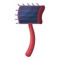 A comb for pet care and a brush for the hair of dogs and cats. Vector illustration