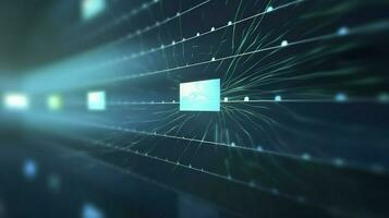 Cloud technology. Integrated digital web concept background, generat ai photo