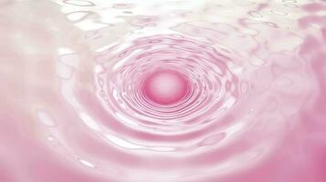 pink water drop circle ripple background, Background texture liquid wax for depilation of pink color, generate ai photo