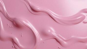 rosado antecedentes con un cosmético gel textura, crema gel púrpura transparente cosmético muestra textura con burbujas en púrpura fondo, generar ai foto