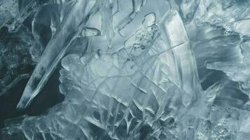 Frozen ice texture background wallpaper toned, generate ai photo