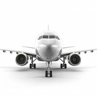 Airplane isolated on white background, generate ai photo