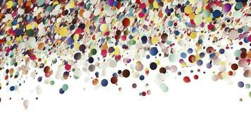 more confetti circles on white background, in the style of smooth and curved lines, kawaiipunk, flat backgrounds, framing, stockphoto, hellish background, generat ai photo