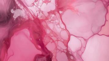 Abstract alcohol ink texture marble style background pink and gold texture, Pink abstract alcohol ink background fluid watercolor, generate ai photo