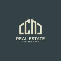 CM initial monogram logo for real estate design vector