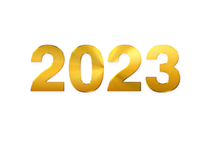 2023 anno oro effetto png