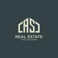 AS initial monogram logo for real estate design vector