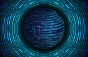 Modern Holographic Globe on Technology Background vector