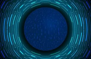 Modern Holographic Globe on Technology Background vector