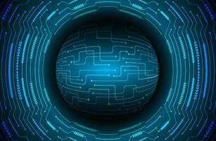 Modern Holographic Globe on Technology Background vector