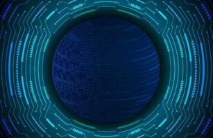 Modern Holographic Globe on Technology Background vector