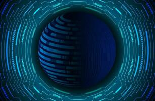 Modern Holographic Globe on Technology Background vector