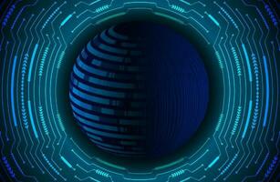 Modern Holographic Globe on Technology Background vector