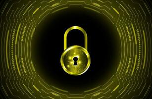 Modern Cybersecurity Technology Background with lock vector