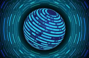 Modern Holographic Globe on Technology Background vector