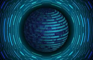 Modern Holographic Globe on Technology Background vector