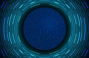 Modern Holographic Globe on Technology Background vector