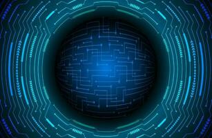 Modern Holographic Globe on Technology Background vector