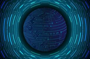 Modern Holographic Globe on Technology Background vector