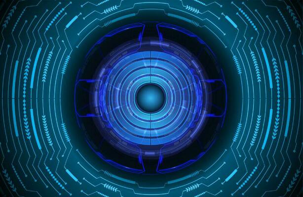 Modern Cybersecurity Eye on Technology Background